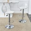 Modern minimalist bar chairs and bar stools. Can rotate 360 ¬∞ and adjust lifting. PET backrest and PU seats. Set of 2. Suitable for bars, restaurants