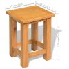 End Tables 2 pcs 10.6"x9.5"x14.6" Solid Oak Wood