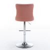 Swivel Velvet Barstools Adjusatble Seat Height from 25-33 Inch