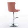 Swivel Velvet Barstools Adjusatble Seat Height from 25-33 Inch