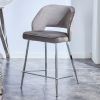 Bar Chair.Dining Chair.Stylish and Comfortable Velvet Bar Stool.with High-Density Foam Chair,Durable Electroplated Metal Legs