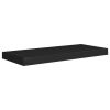 Floating Wall Shelf Black 23.6"x9.3"x1.5" MDF