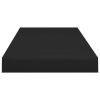 Floating Wall Shelf Black 23.6"x9.3"x1.5" MDF