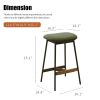 Modern Set of 2 Bar Stools Comfortable & Stylish Counter Height and Bar Height Bar Stools,Soft Fabric Upholstered, Backless for Kitchen