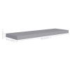 Floating Wall Shelves 2 pcs Gray 31.5"x9.3"x1.5" MDF