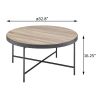 Weathered Grey Oak and Black Coffee Table