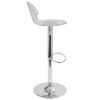 Venti Contemporary Adjustable Barstool with Swivel in Clear Acrylic by LumiSource