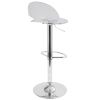 Venti Contemporary Adjustable Barstool with Swivel in Clear Acrylic by LumiSource