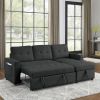 MH 78.5" Sleeper Sofa Bed Reversible Sectional Couch with Storage Chaise and Side storage bag for Small Space Living Room Furniture Set