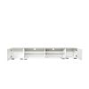 ON-TREND Extended, Minimalist Design TV stand with Color Changing LED Lights, Modern Universal Entertainment Center