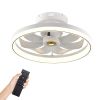 19.7in Ceiling Fan with 60W Light Round Pendant Fan Lamp LED Ceiling Fan with 6-Fan Speed 3000-6500W Light Color Adjustment Remote Control Timer APP C