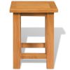 End Tables 2 pcs 10.6"x9.5"x14.6" Solid Oak Wood