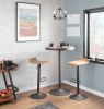 Ale Industrial Barstool in Antique Metal and Camel Faux Leather by LumiSource - Set of 2