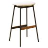 Modern Set of 2 Bar Stools Comfortable & Stylish Counter Height and Bar Height Bar Stools,Soft Fabric Upholstered, Backless for Kitchen