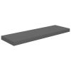 Floating Wall Shelf High Gloss Gray 31.5"x9.3"x1.5" MDF