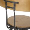 Adjustable Height Swivel Barstools WITH FIR WOOD (Set of 2)