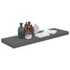 Floating Wall Shelf High Gloss Gray 31.5"x9.3"x1.5" MDF