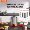 VEVOR Electric Cheese Dispenser with Pump, 2.3 Qt Commercial Hot Fudge Warmer, Stainless Steel Pump Dispenser