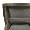 Paris 26.5' Farmhouse Counter Height Bar Stool with Backrest, Heathered Grey Linen