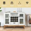 Wood Wine Storage Cabinet Sideboard Console Buffet Server