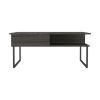 Carbon Espresso and Onyx 1-Shelf Lift Top Coffee Table