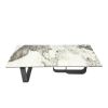 Rectangular coffee table with sintered stone top, grey metal frame, for Bed Room, Living Room