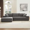 Sectional Couch corduroy Covers 2 pcs L Shape Sectional Sofa Couches for Living Room, Bedroom, Salon, 2 PC Free Combination,
Grey.