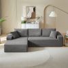 Sectional Couch corduroy Covers 2 pcs L Shape Sectional Sofa Couches for Living Room, Bedroom, Salon, 2 PC Free Combination,
Grey.