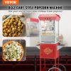 VEVOR Popcorn Popper Machine 8 Oz Popcorn Maker with Cart 850W 48 Cups Red