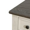 Dark Grey MDF Top and White Oak Drawer Living Room End Table