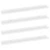 Wall Shelves 4 pcs White 31.5"x3.5"x1.2"