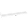 Wall Shelves 4 pcs White 31.5"x3.5"x1.2"