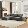 Sectional Couch corduroy Covers 2 pcs L Shape Sectional Sofa Couches for Living Room, Bedroom, Salon, 2 PC Free Combination,
Grey.