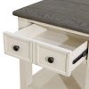 Dark Grey MDF Top and White Oak Drawer Living Room End Table