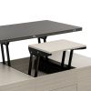 5 Pieces Lift Top Coffee Table Set with Storage Convertible Dining Table with Ottomans