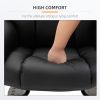 HOMCOM Massage Recliner Chair with Ottoman Footrest, 10 Vibration Points, 360¬∞ Swivel Reclining Chair