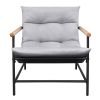 Metal Framed Sling Accent Chair for Living Room,Grey