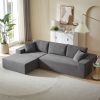 Sectional Couch corduroy Covers 2 pcs L Shape Sectional Sofa Couches for Living Room, Bedroom, Salon, 2 PC Free Combination,
Grey.