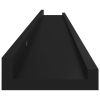 Wall Shelves 2 pcs Black 39.4"x3.5"x1.2"