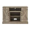 Farmhouse Classic Media TV Stand Antique Entertainment Console for TV up to 50" with Open and Closed Storage Space, Gray Wash, 47"W*15.5"D*30.75"H