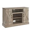 Farmhouse Classic Media TV Stand Antique Entertainment Console for TV up to 50" with Open and Closed Storage Space, Gray Wash, 47"W*15.5"D*30.75"H