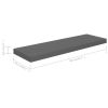 Floating Wall Shelf High Gloss Gray 31.5"x9.3"x1.5" MDF