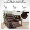 Breathable Leather Massage Recliner Chair Manual Living Room Reclining Sofa