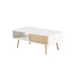 41.34 "rattan Coffee table - White