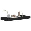 Floating Wall Shelf Black 23.6"x9.3"x1.5" MDF