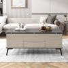 5 Pieces Lift Top Coffee Table Set with Storage Convertible Dining Table with Ottomans