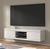 NET 180 TV STAND / 70,87 in white matt / white gloss