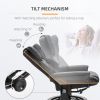 HOMCOM Massage Recliner Chair with Ottoman Footrest, 10 Vibration Points, 360¬∞ Swivel Reclining Chair