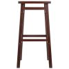 Carter Square Seat Bar Stool; Walnut