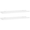 Picture Frame Ledge Shelves 2 pcs White 23.6"x3.5"x1.2" MDF